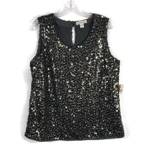 Coldwater Creek Sequins Top Sleeveless NWT Size Large
